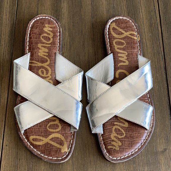 Sam Edelman Shoes - Sam Edelman Kora Silver Slip On Sandals - 7.5